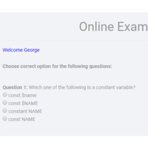 PHP Exam System- Online Exam